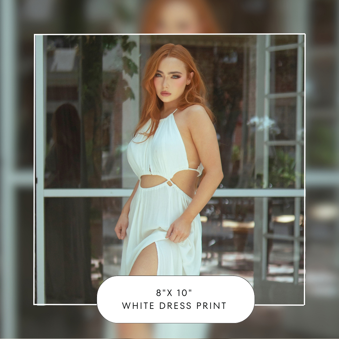 My White Dress Print